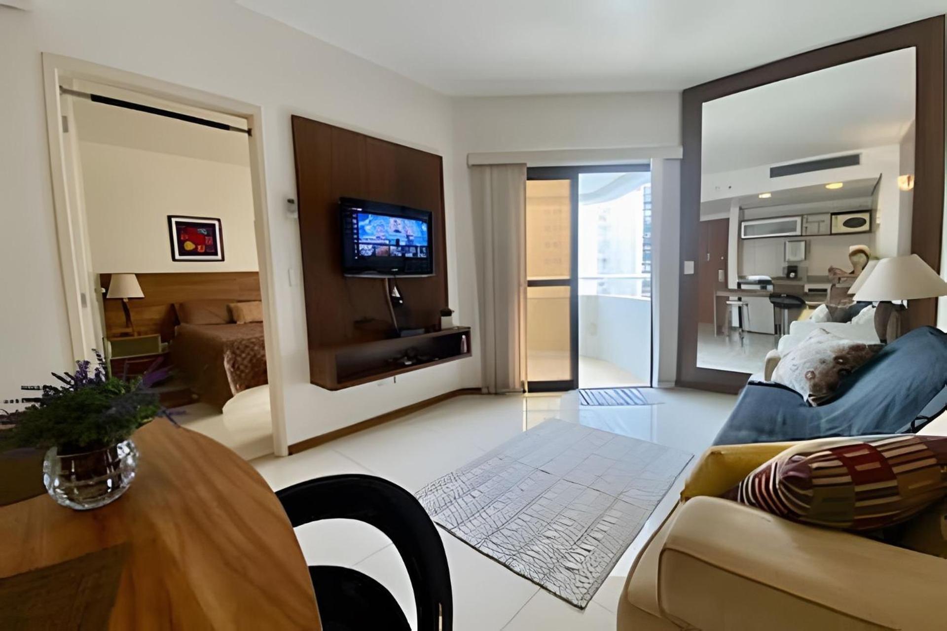 Apartamento Elegante Apto Com Vista Mar No Gonzaga *